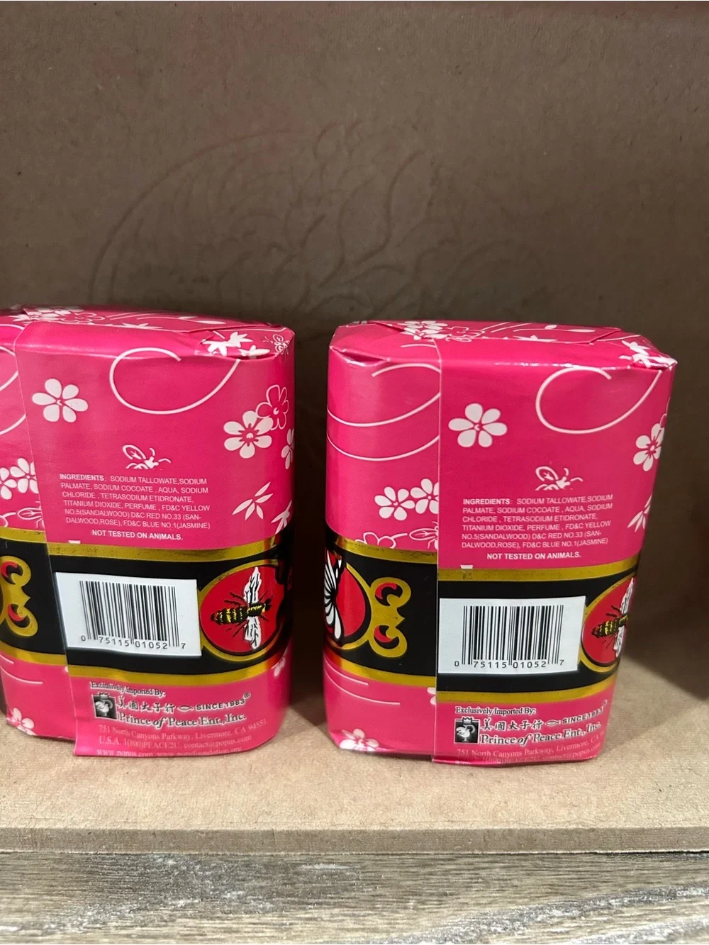 Bee & Flower Rose Soap 2 pk
